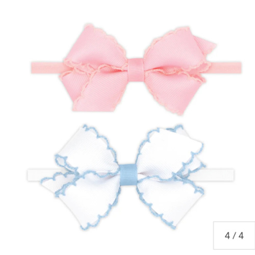 Mini Moonstitch Grosgrain Two Pack Headband Bows