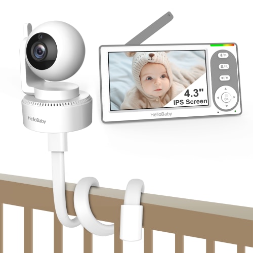 HelloBaby HB6148 Baby Monitor, 4.3" Screen, 30H Battery, PTZ, No WiFi