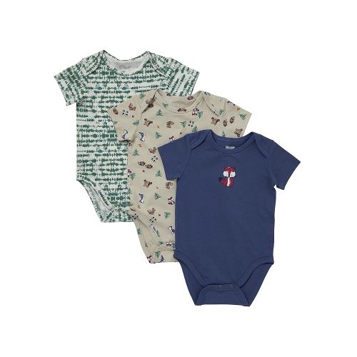 Hanes Unisex Baby Pure Comfort Short Sleeve Bodysuits, Infant Bodysuits, Boys & Girls, 3-pack