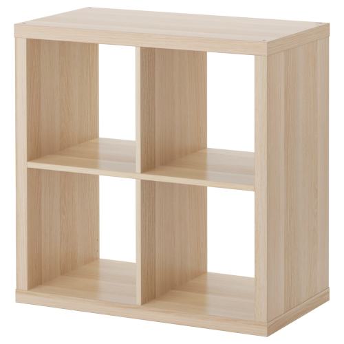 KALLAX Shelf unit - white stained oak effect 77x77 cm (30 1/8x30 1/8 ")