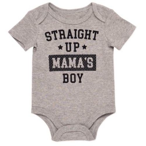 Baby Starters® BWA® Size 3M Mama's Boy Bodysuit in Grey - GREY - 3 MONTHS