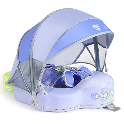 Non inflatable mambobaby float with canopy baby pool float for 3-24months
