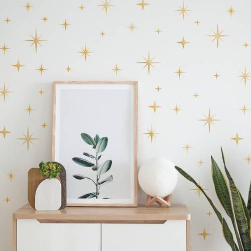 Retro Starburst Vinyl Wall Decals, Star Wall Decal, Mid Century Modern Decor, Stars Wall Stickers, SKU:STARMID - Etsy