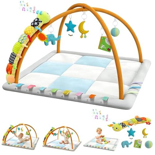 Kidmoze Baby Play Gym for Babies 0-12 Months Tummy Time Mat