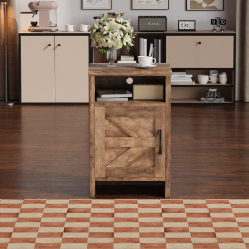 Furmax Farmhouse Nightstand with Storage Shelves Bedside Tables End Table for Bedroom Modern Wood Side Table Living Room & Reviews | Wayfair