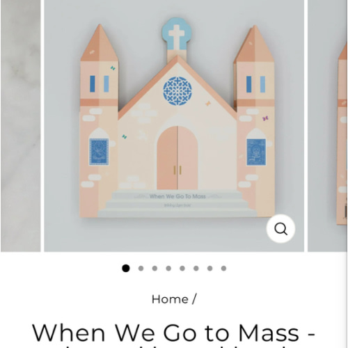 When We Go to Mass - shaped board book - Shining Light Dolls