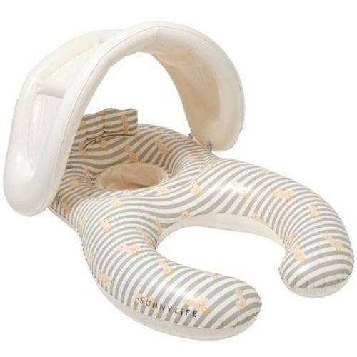 Sunnylife: Float Together Baby Seat - Duck Sage Stripe - Supportive Inflatable