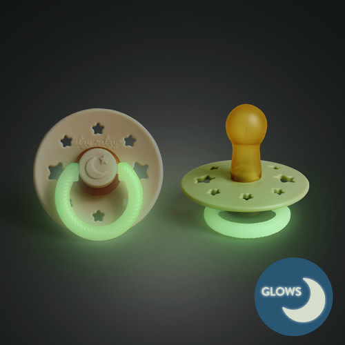 Itzy Soother Glow in the Dark Natural Rubber Pacifier - Green