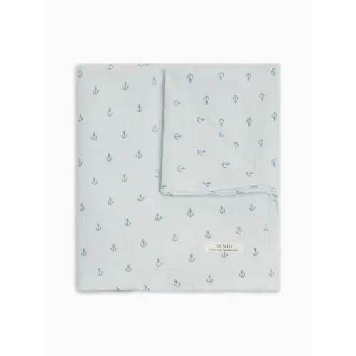 Muslin Swaddle Blanket - Marina / Sea + Dune