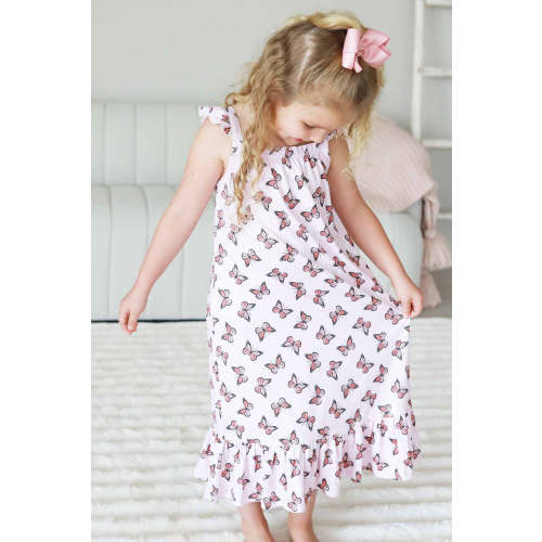 Full Length Ruffle Nightgown | Butterfly Dreams