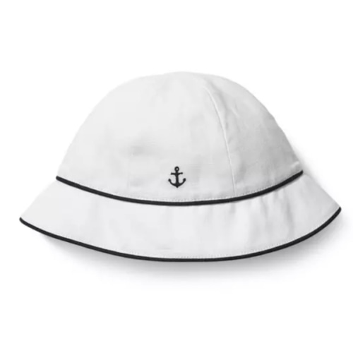 Baby White Baby Anchor Bucket Hat by Janie and Jack