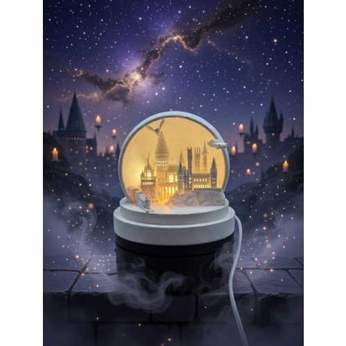 Lighted Hogwarts castle globe | Magical wizard night light with dimmer | Harry Potter inspired diorama | bookish fantasy decor