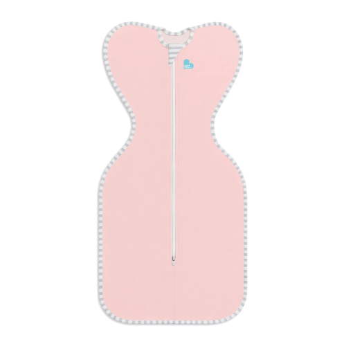 Love to Dream Swaddle Up Cotton 1.0 TOG Baby Sleep Sack, Arms Up Design, Twin Zipper, Newborn 5-8.5 lbs, Dusty Pink