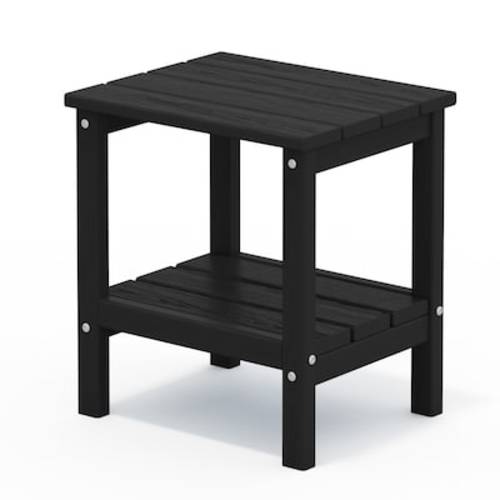 JEAREY 18.1"Lx14.1"Wx18.1"H Adirondack Patio Side Table Rectangle Outdoor End Table 14.4-in W x 18.1-in L in the Patio Tables department at Lowes.com