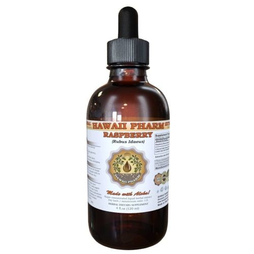 Hawaii Pharm Raspberry Liquid Extract, Organic Raspberry (Rubus idaeus) Tincture, Herbal Supplement, Made in USA, 2 fl.oz