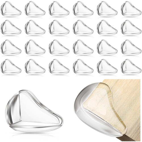 24 Pcs Corner Protector for Baby - Protectors Guards - Furniture Corner Guard & Edge Safety Bumpers - Baby Proof Bumper & Cushion to Cover Sharp Furniture & Table Edges - Water Drop Shape