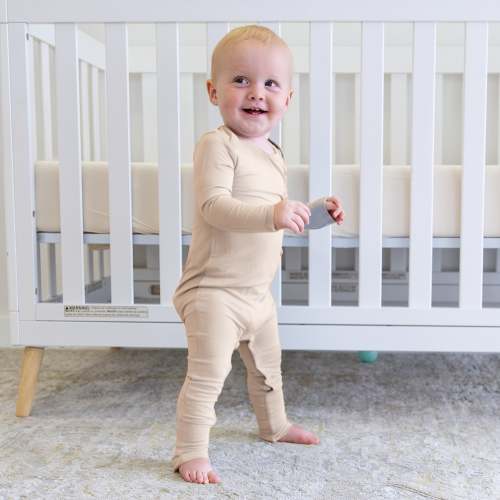 Bumbunny Baby | Infant Romper in Deep Beige