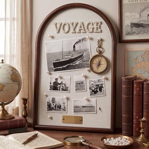 24x16'' Large Arch Bulletin Board with Pin Linen Decorative Wedding Memory Display Framed Wood Pin Cork Vision Board for Notes Photos Home Bedroom Office School Wall Table Decor(Brown)