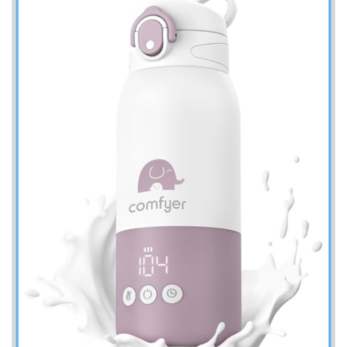 Chauffe-lait portable pour voyage, chauffe-biberon portable avec chauffage rapide et longue durée de vie, lait maternel instantané, lait maternel ou chauffe-eau avec grande capacité de 340,2 g