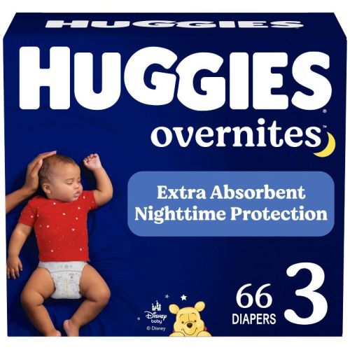 Huggies Overnites Nighttime Protection Diapers - all sizes - 66ct