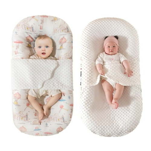 Kids Lounger Pillow,chaise longue for kids sleeping in bed,Bionic Design,Double-Sided Design Cover with Anti-Startle Design,Lounger Pillow Soft Breathable（Rabbit 0-24 Months）