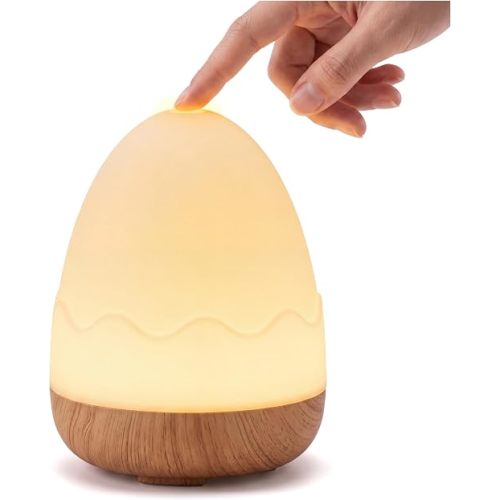 Egg Light for Nursery, Eye-Caring Touch Control Rechargeable Baby Night Light with 13 Color Modes, Dimmable Night Feeding Egg Light for Baby Nursery & Kids Bedroom