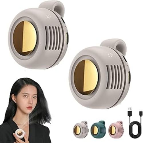 Amazon.com: 2 Pack Small Clip on Fan for Shirt & Waist, Portable Silent Mini Bladeless Electric Fan, 3 Speeds Hands-Free Neck Whirlwind Fan, for Outdoor & Travel & Office, Travel Accessories, Gift (White+White) : Home & Kitchen