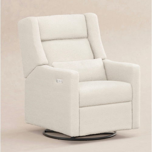 Babyletto Kiwi Plus Recliner & Glider w/ Adjustable Headrest - Performance Ivory Boucle