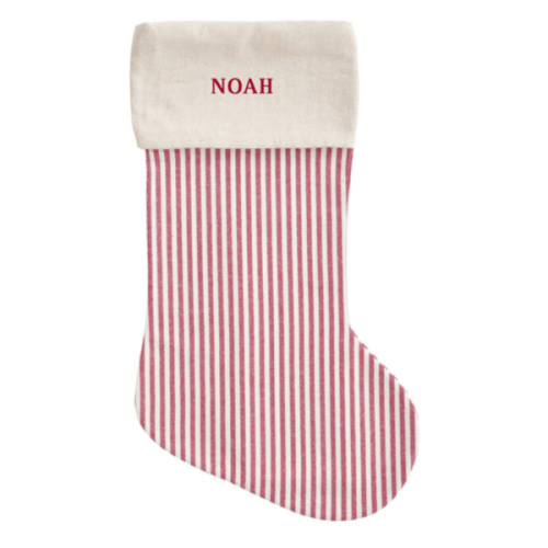 Ticking Stripe Christmas Stocking Collection