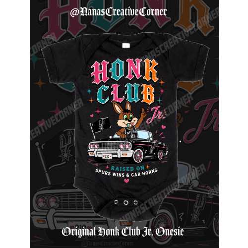Original "Spurs Honk Club Jr" Spurs Onesie or Toddler Tee | Spurs | Coyote | San Antonio