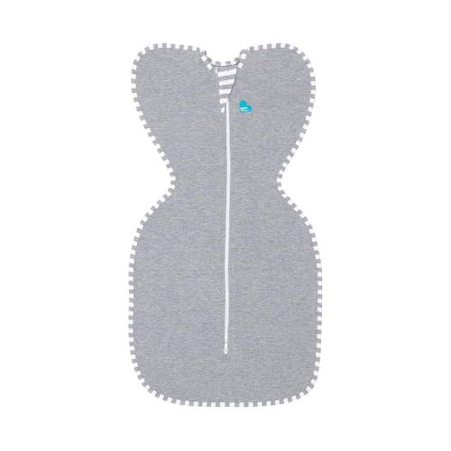 Love to Dream Swaddle Up Cotton 1.0 TOG Baby Sleep Sack, Arms Up Design, Twin Zipper, Newborn 5-8.5 lbs, Grey