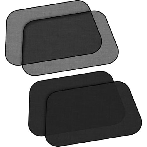 EcoNour Car Side Window Shades for Baby | 4 Pack - Car Window Sun Blocker Shades for Kids | Foldable Cling Window Cover Protects UV & Heat Glare | Window Shade for Privacy | Medium (21"x12")