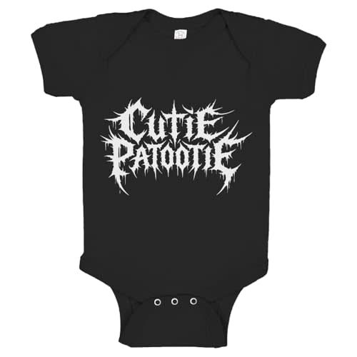 Indica Plateau Cutie Patootie Death Metal Band Font Infant Romper