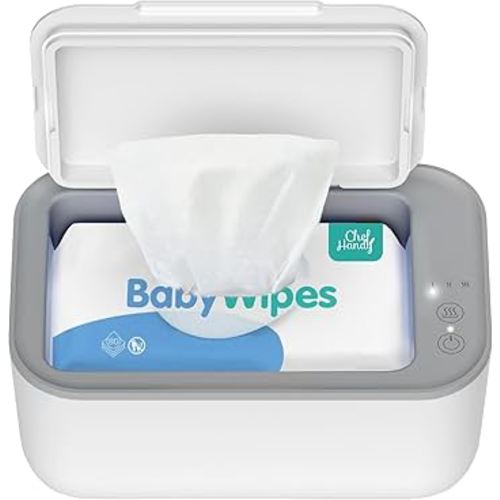 Baby Wipe Warmer, Wipe Warmer and Baby Wet Wipes Dispenser, Smart Precise Temperature Control Large Capacity Evenly Overall Heating Silence, Wipes Warmer for Babies Portable Wipe Warmer (White)