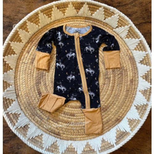 Rope the moon & stars baby bamboo sleeper – Six shooter boutique