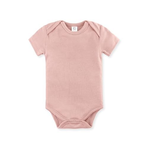 Colored Organics Unisex Newborn 100% Organic Cotton Bodysuit - Short Sleeve Infant One Piece - Baby Boy and Girl Clothing