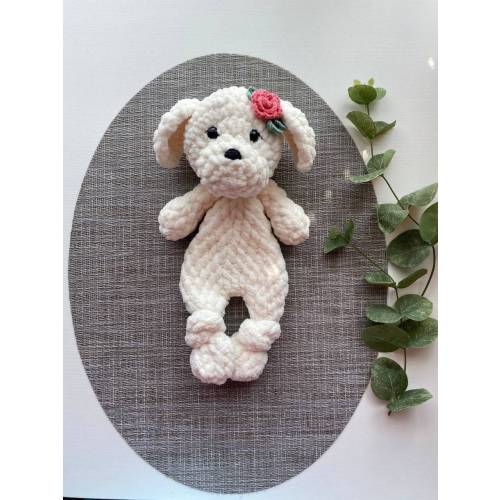 Crochet small dog girl Snuggler, Very small lovey dog, Crochet dog , dog Snuggler, crochet small dog ,crochet soft Snuggler