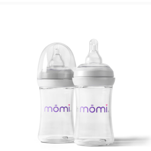 mōmi breast-like bottle sets, 4oz glass
