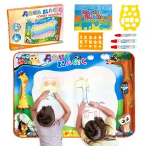 Magic Water Doodle Mat - Montessori Reusable Drawing & Writing Board with Magic Pens, No Mess Educational Toy for Ages 3-12, Perfect Gift for Preschool & Kindergarten Boys and Girls - TikTok Shop