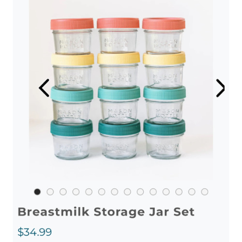 Breastmilk Storage Jar Set – Mason Bottle