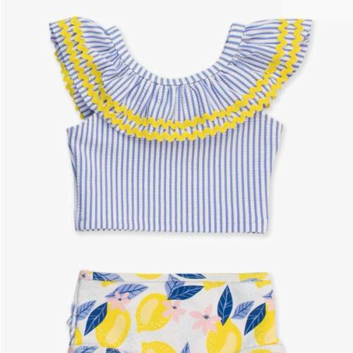 Ric Rac Ruffle Tankini 2-Piece Swimsuit, with Signature Rear Ruffles