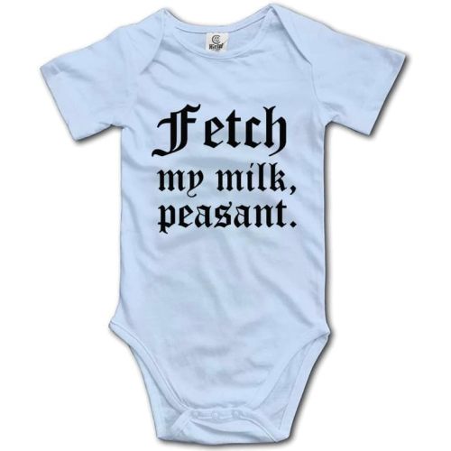 Fetch My Milk, Peasant - Baby Short Sleeve Bodysuit Infant Romper