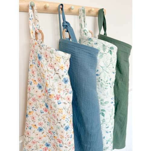 Nursing Cover for Baby Breastfeeding & Pumping, Muslin Double Gauze Cotton, Breast Feeding Apron Shawl Breathable Wire