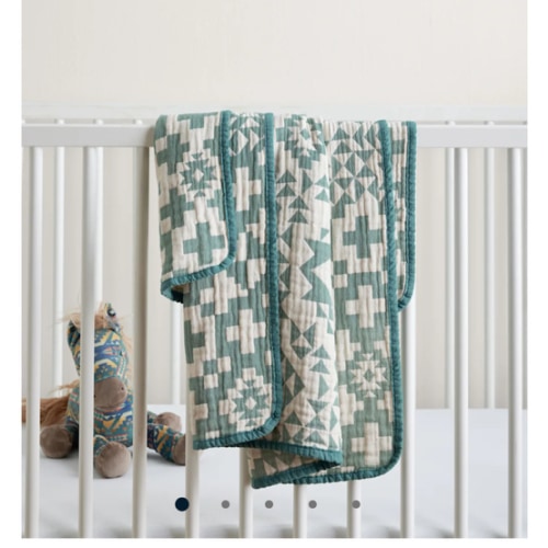 BLUE RIDGE ORGANIC COTTON BABY BLANKET