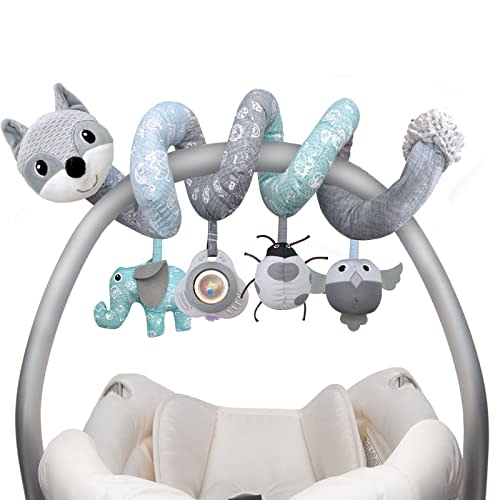 Car Seat Toys for Babies 0-6 Months Boys Girls Newborn Toys Stroller Toy, Carseat Toys Hanging Baby Infant Toy 0-3 Months for Carseat Stroller Crib with Music Rattle, Baby Gift for 0 3 6 9 12 Months