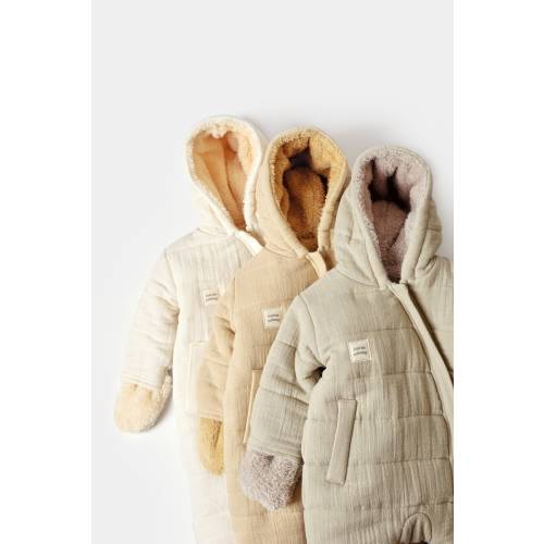 9-12 MONTHS - Winter Muslin Baby Astronaut Romper – Cotton Unisex Jumpsuit