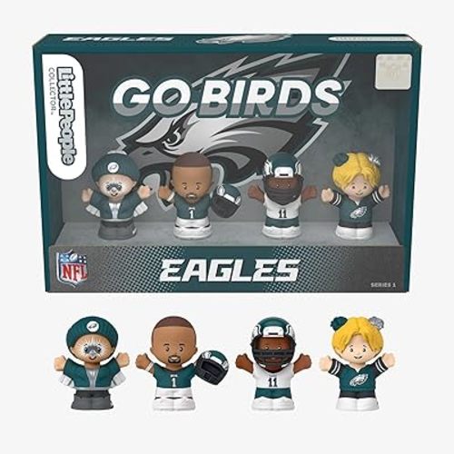 Little People NFL 4 Piece Collector Figure Box Team Set, Team Colors, One Size (Philadelphia Eagles)