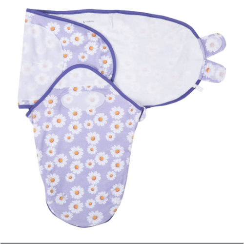 LollyBanks Lazy Daisy Baby Girl Sleep Swaddle , 100% Organic Cotton