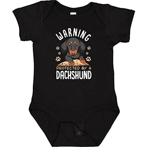 inktastic Protected By a Dachshund Dog Baby Bodysuit