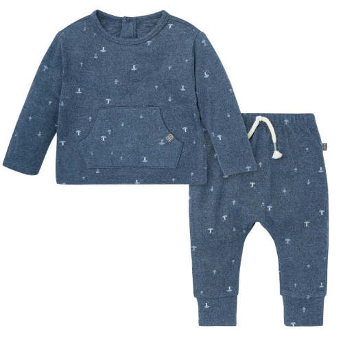 2-Piece Baby Boys Navy Mushroom Brushed Hacci Set – Gerber Childrenswear
